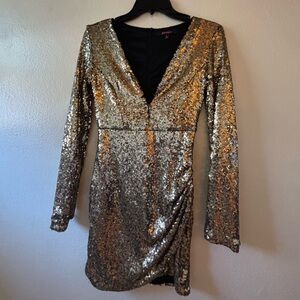 Gold Sequin Dress